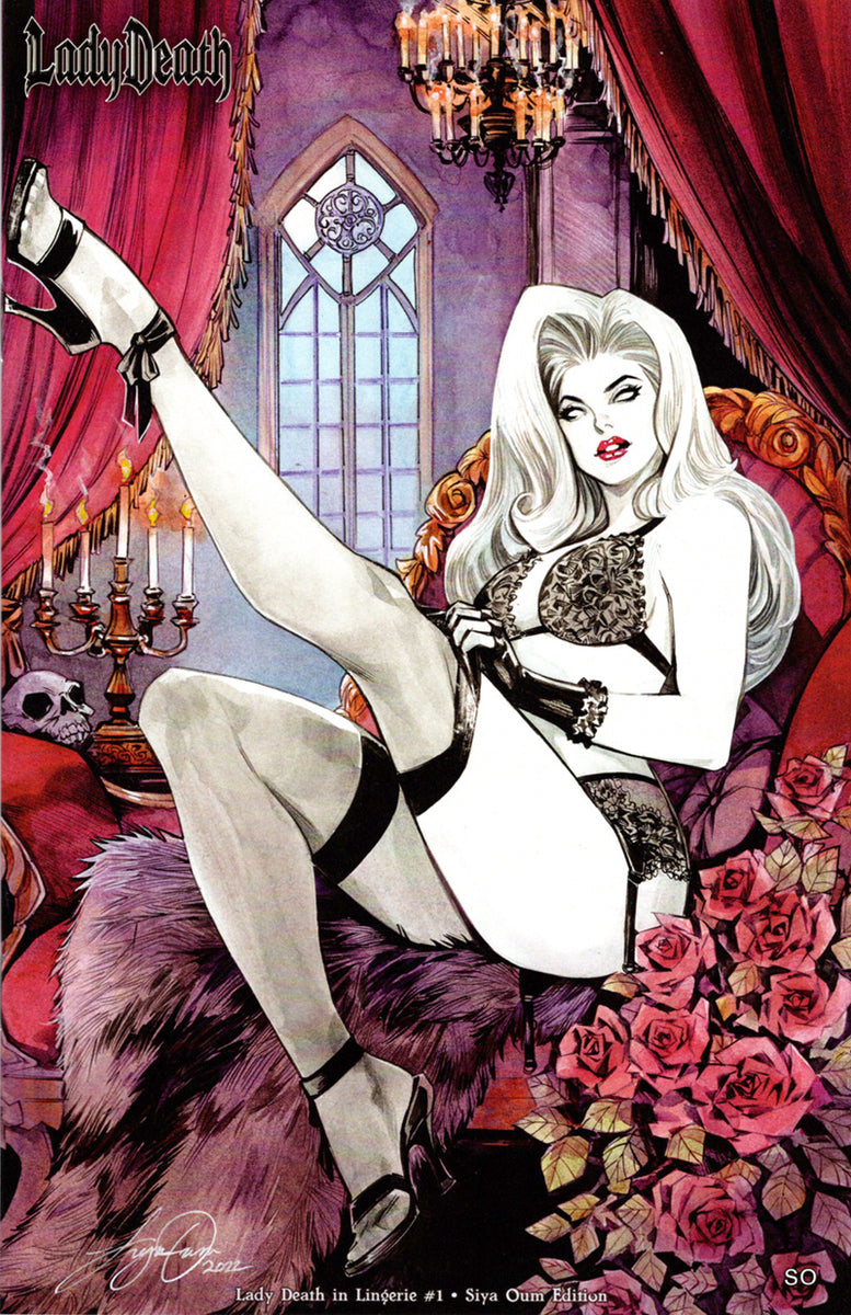 Lady Death in Lingerie 1 Siya Oum LETTERED EDITION Siya